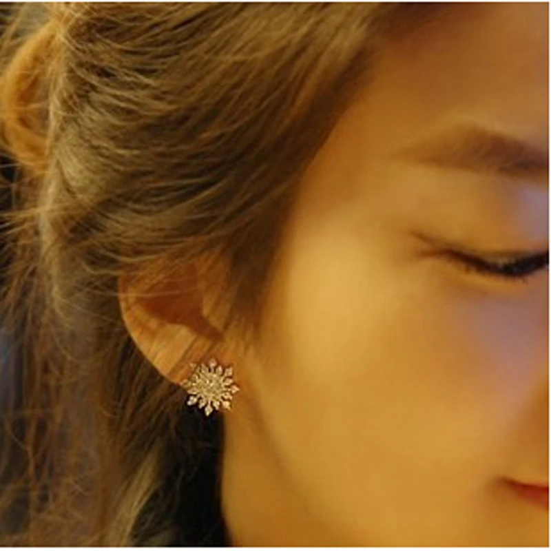 Золотой асимметрия Висячие серьги гвоздики набор украшений для женщин и девочек