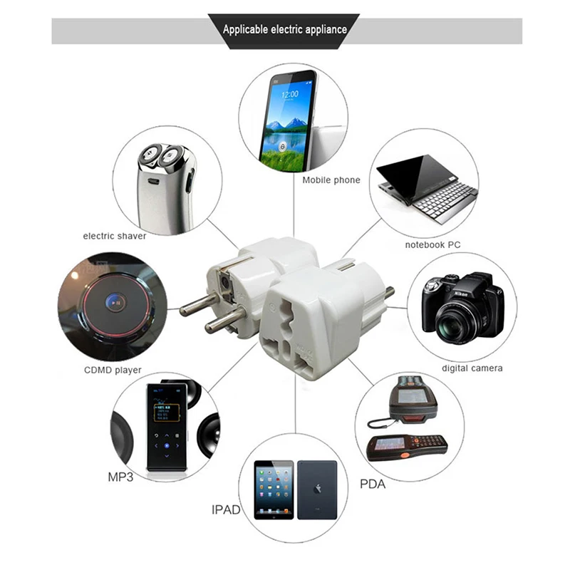 

Multifunction EU Plug Conversion Plug Adapter To Universal AU US UK EU Converter Plugs Travel Adapter 250V