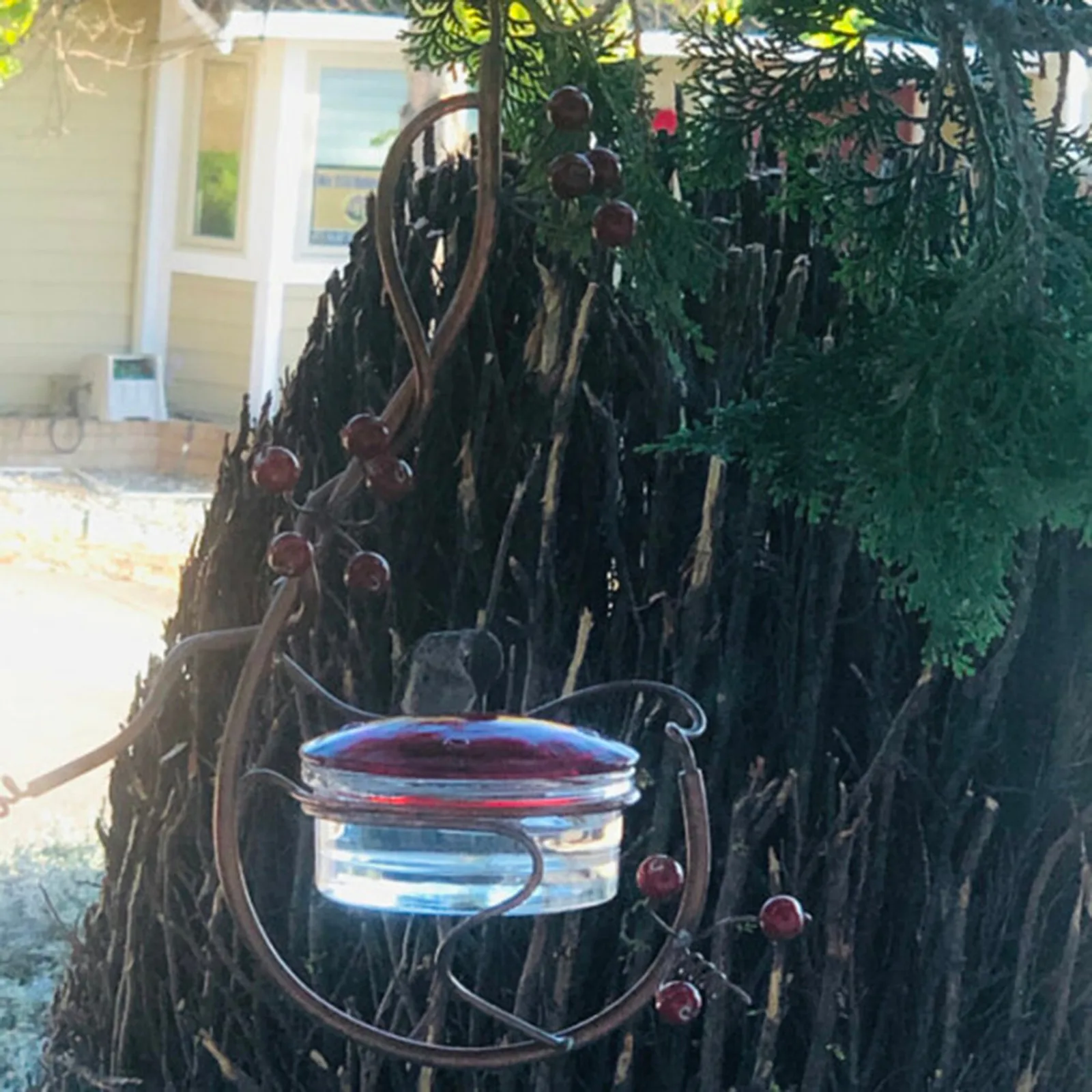 

Metal Bird Feeders Hanging Type Outdoor Pet Bird Seeds Food Feeder Tree Garden Snacks Holder Courtyard Decor Hummingbird Feeder