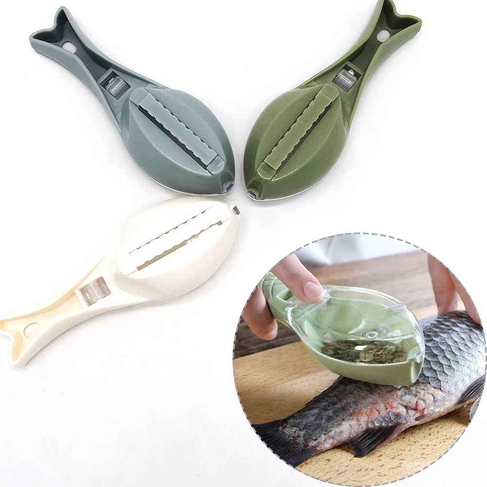 

Useful Plastic Fish Skin Brush Scraping Fishing Scale Brush Graters Fast Remove Fish Scale Kitchen Cleaning Tool Peeler