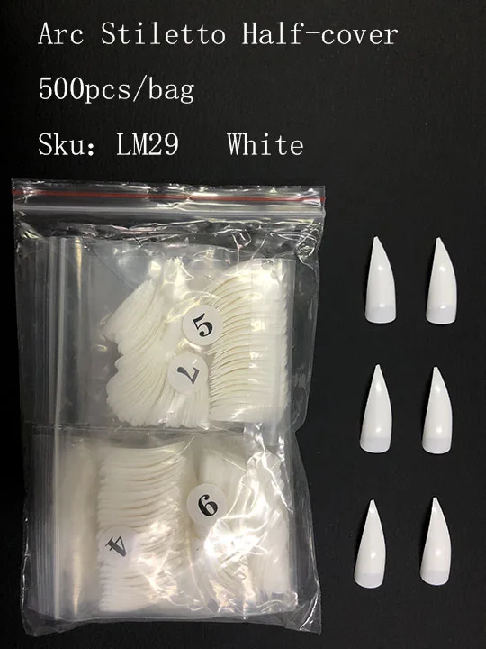 500 шт шпильки длинные ложные поддельные Маникюр для кончиков ногтей