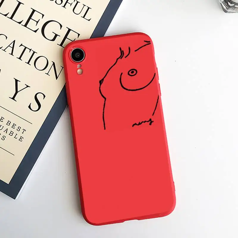 

Funny Abstract Art Lines Phone Case Candy Color for iPhone 6 7 8 11 12 s mini pro X XS XR MAX Plus