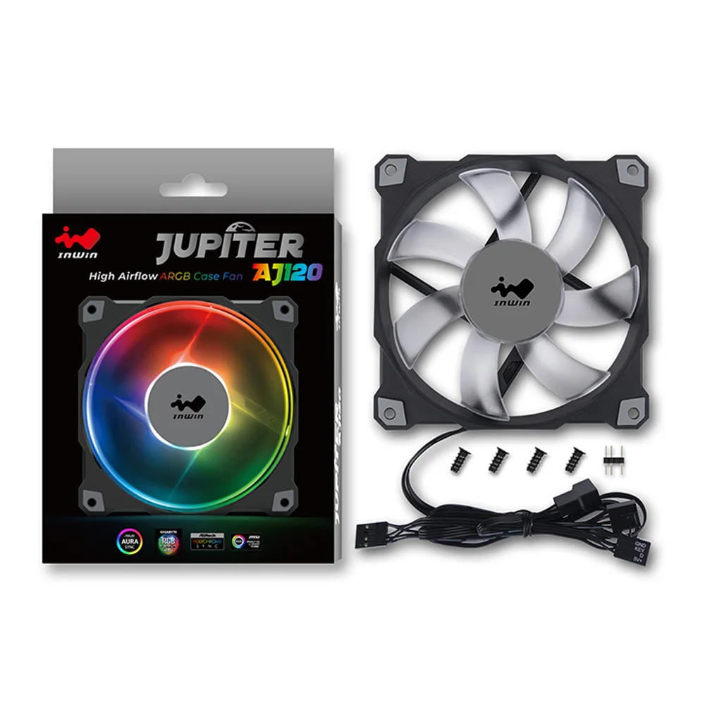 Инвин Jupiter AJ120 охладитель для компьютера Охлаждающие вентиляторы RGB ПК Корпус