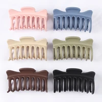 fashion big hair claws clips women girls plastic matte solid crab barrettes ponytail holder hair clamps elegant hair accessories