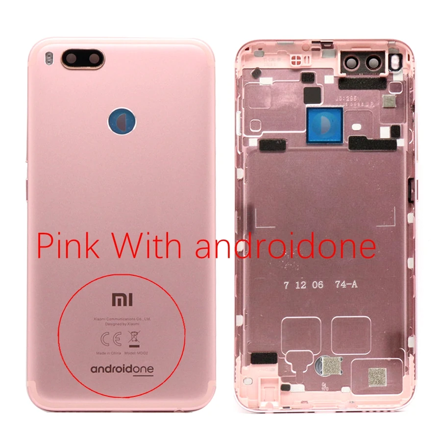 Для Xiaomi Mi A1 задняя крышка батарейного отсека задняя дверь Чехол шасси для Xiaomi Mi A1 Крышка батарейного отсека задняя крышка с Androidone Замена