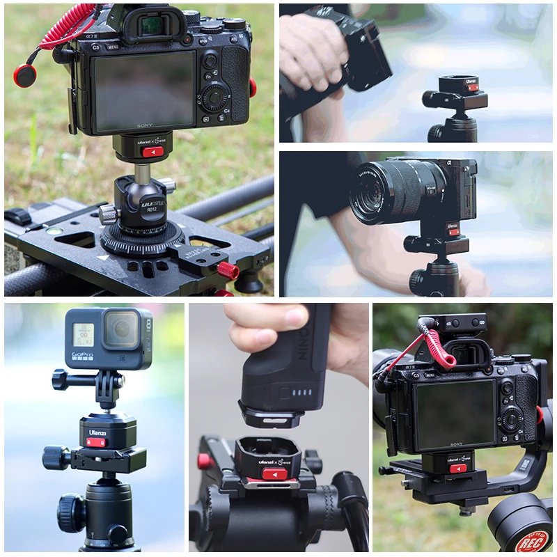 

Ulanzi Claw Quick Release Plate Clamp Mount Plate Board Shoulder Strap Clamp Adapter for DSLR Gopro Action Camera Tripod Adapter