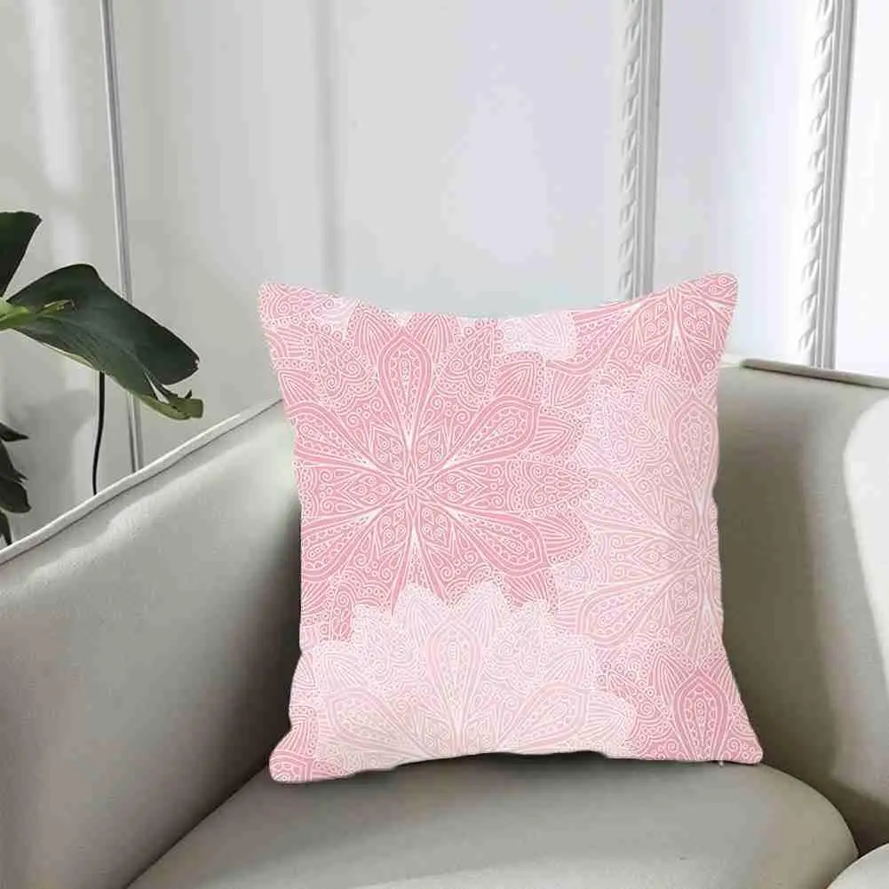 

45*45cm Pink Feather Pillowcase Decorative Sofa Cushion Cushion Cover Case Bed Decor Car Case Cover Cute Pillow Pillow Home S2G7