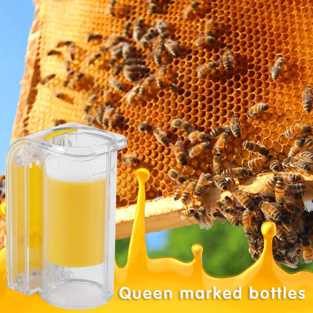 

Портативная маркировочная клетка Bee Queen, принадлежности для пчеловодства, прочный пластиковый маркер для ловли пчелы с плунжером