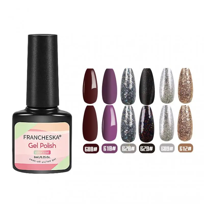 8ml Glitter UV Gel Nail Polish DIY Nail Art Polish Glitter Sequins Soak Off UV Gel Varnish Colorful Women Nail Gel Polish TSLM1 galaxy gel nail polish long lasting glitter neon gel diy nail art sequins soak off uv gel varnish lacquer color gel shiny