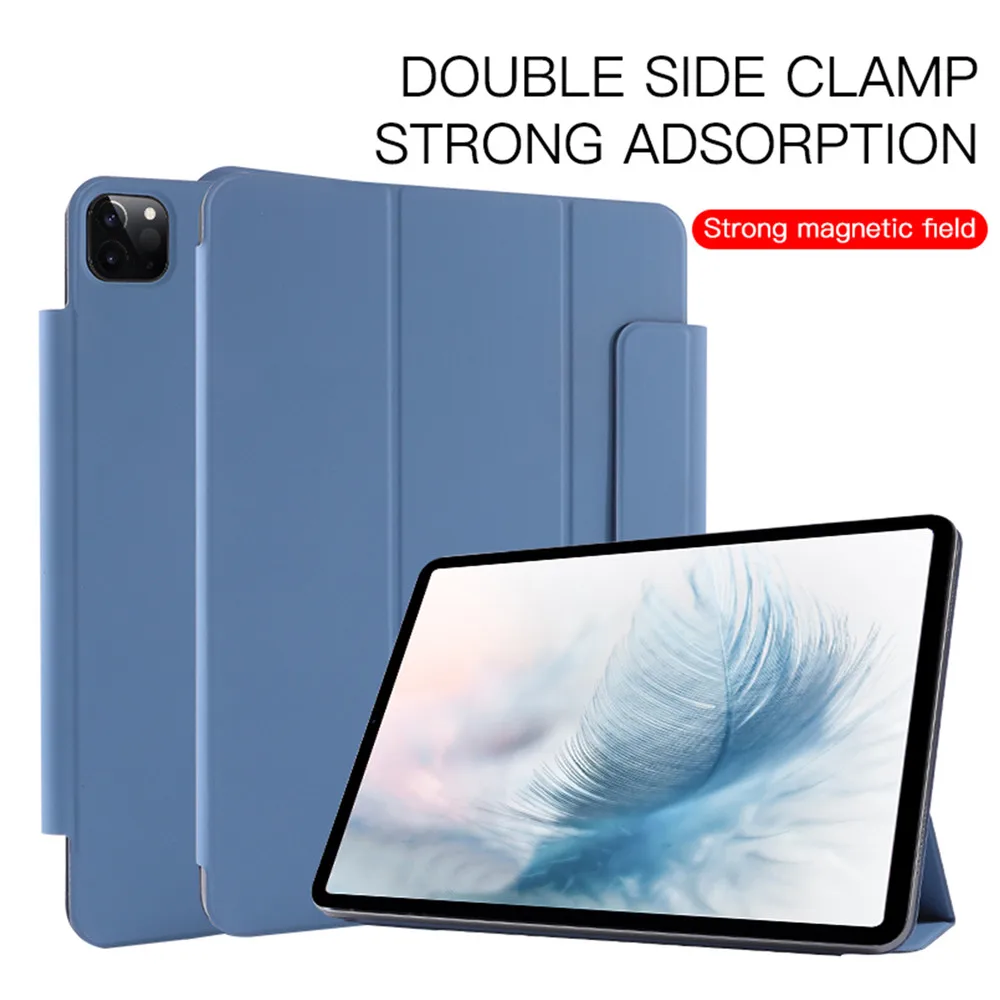 

PU Leather Protective Case for Apple i Pad Pro 11 2020/ 12.9 2020 Shock-proof Shell Magnetic Full Cover with Stylus Slot Holder