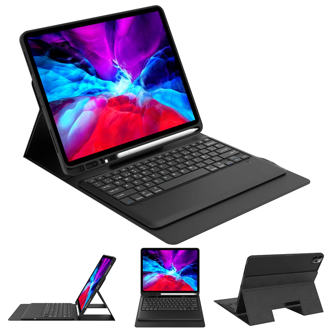 Для iPad Pro 12 9 дюймов 2020 чехол с Bluetooth клавиатурой Пробуждение сна ручка Holer кожаный