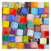 color crystal glass mosaic making tiles bulk diy crafts floor cup sink decoration supplies handmade square mosaic stones100 pcs