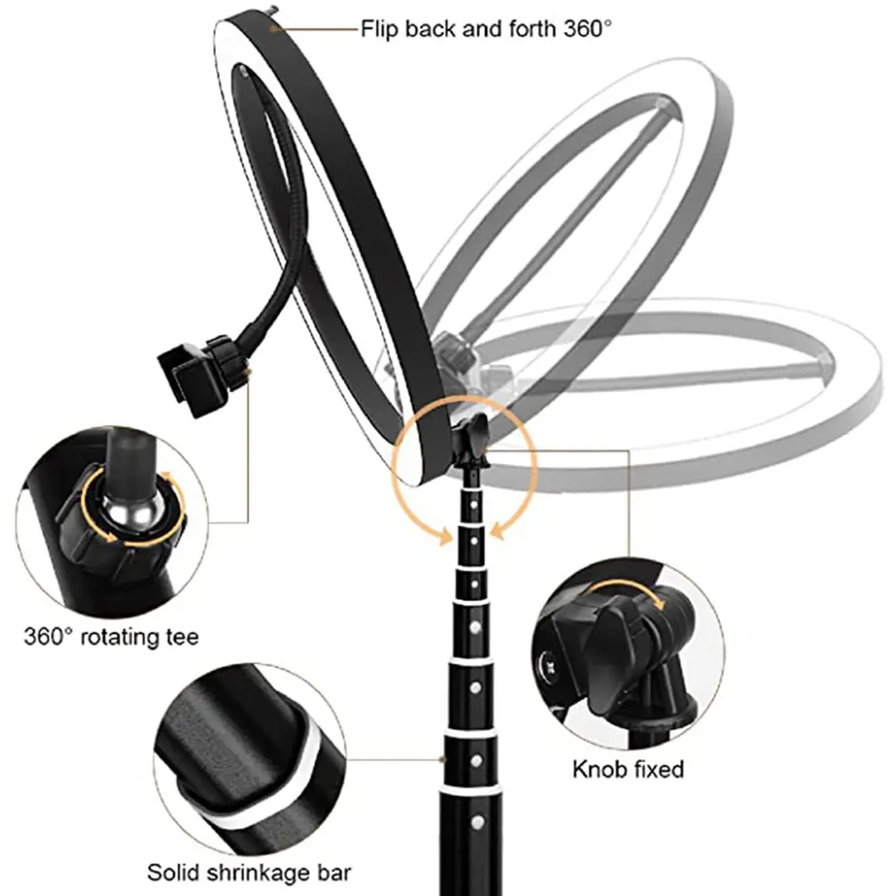 

10 inch RGB Ring Light Stand tripod LED Ring Light Selfie Ring Light video light For Youtube Tik Tok Phone Stand Live Makeup