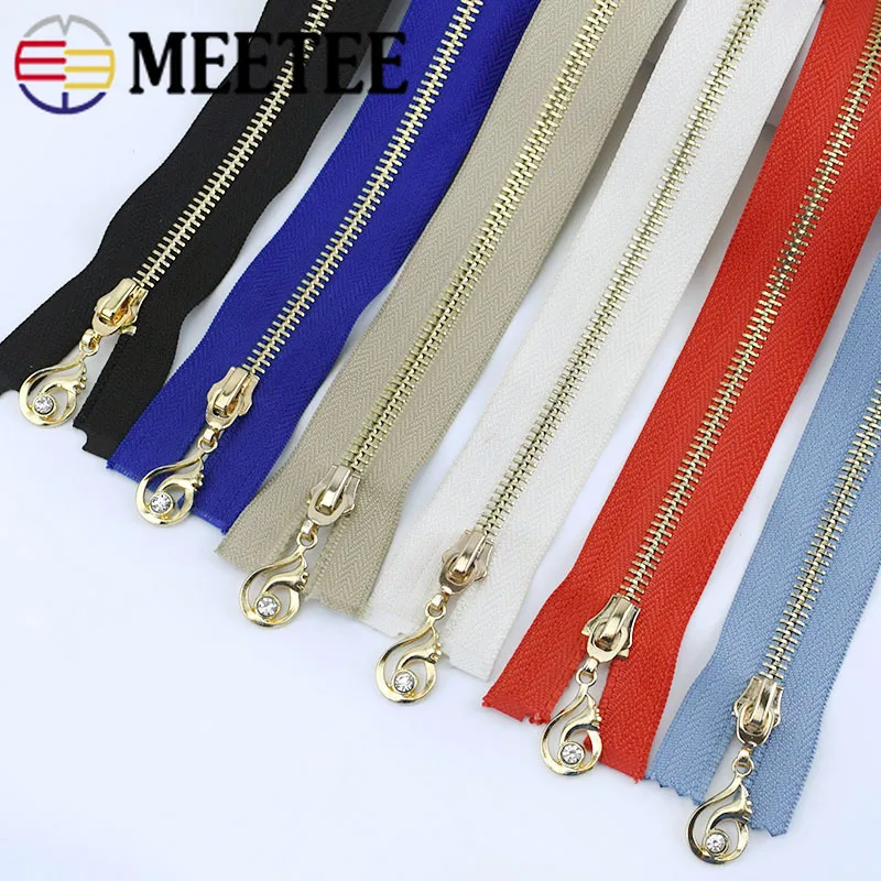 Meetee 8# черно-белая молния из смолы экологически чистые Open-end молнии для куртки пальто спальный мешок палатка молнии DIY Швейные аксессуары