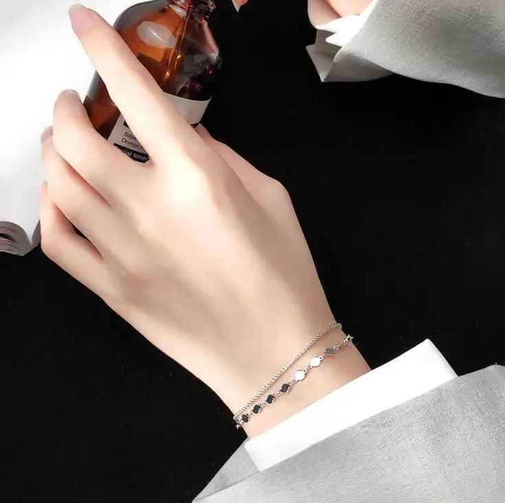 

Модный браслет из серебра 100% пробы, женский стиль