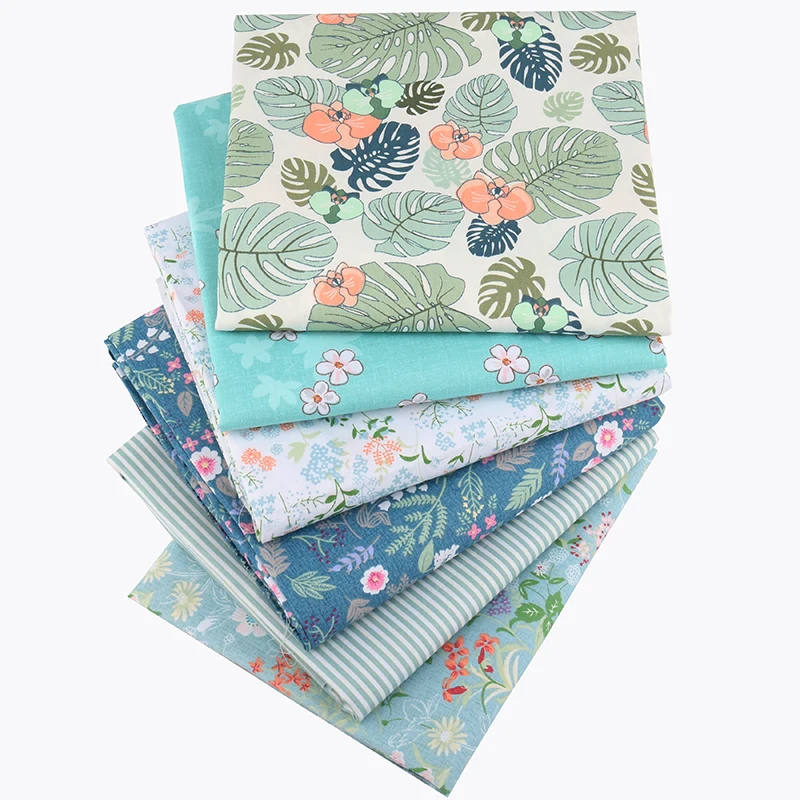 

Nanchuang, 6 шт./партия, Цветочная саржа, хлопковая ткань, сделай сам, шитье, стеганая ткань, для малышей и детей, для полных четвертей, лоскутный текстильный материал, 40 см x 50 см