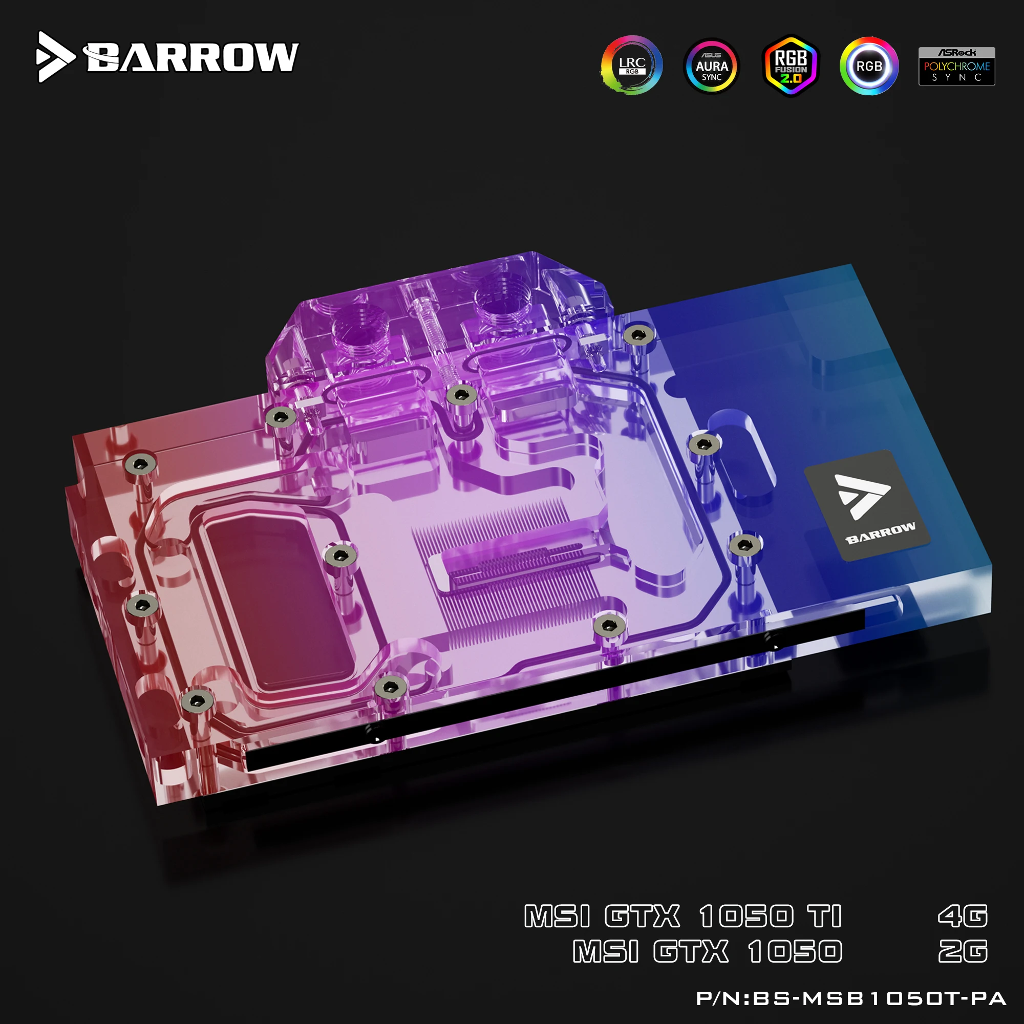 Barrow BS MSB1050T PA LRC 2 0 полноэкранная графическая карта блок водяного охлаждения для MSI