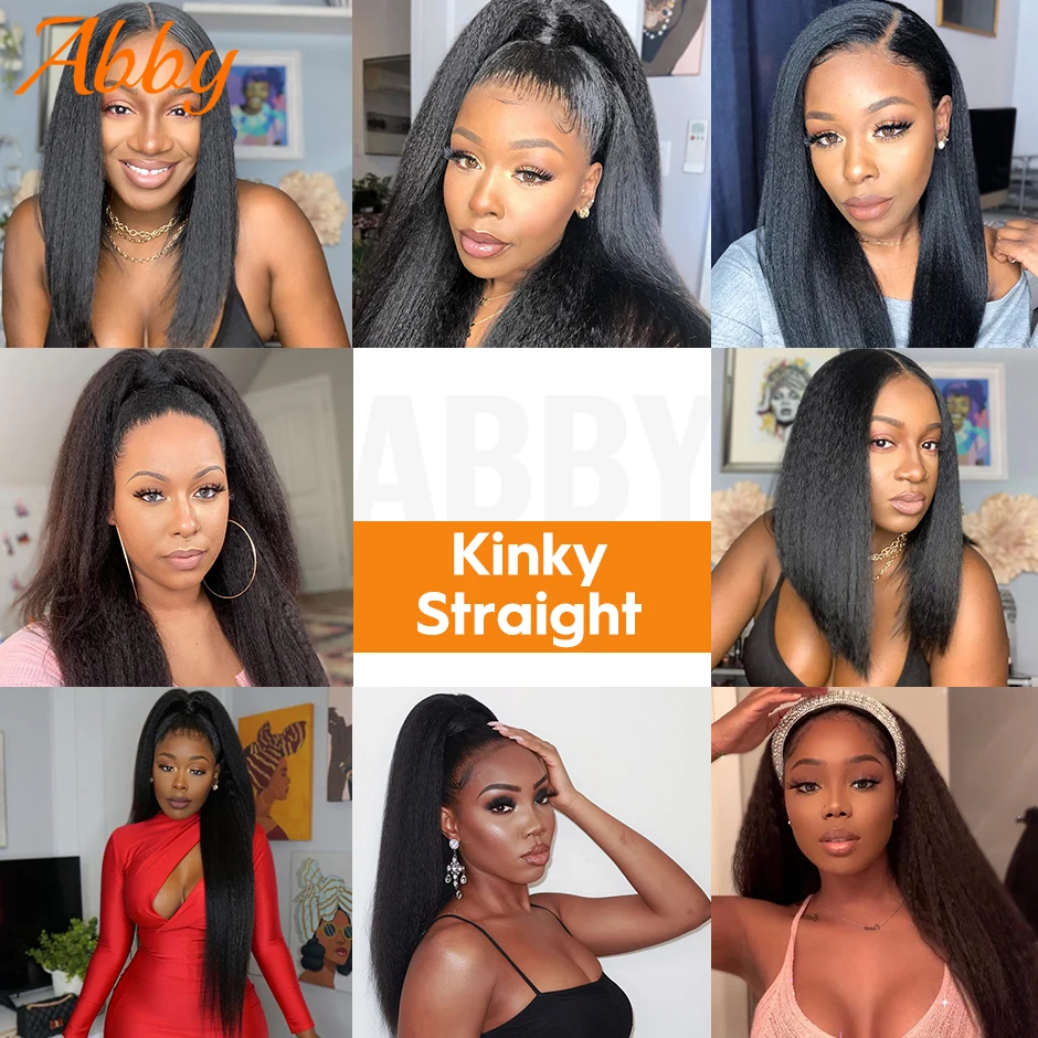 

Mogolian Yaki Straight Human Hair Bundles 100% Human Hair Bundles Remy Abby Hair Kinky Straight Human Hair Extension Hot Sale