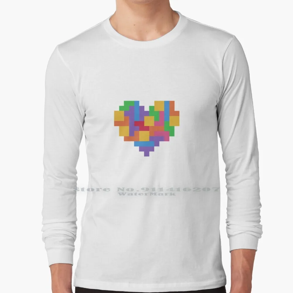 

Tetris Heart Long Sleeve T Shirt Heart Tetris Tetris Heart