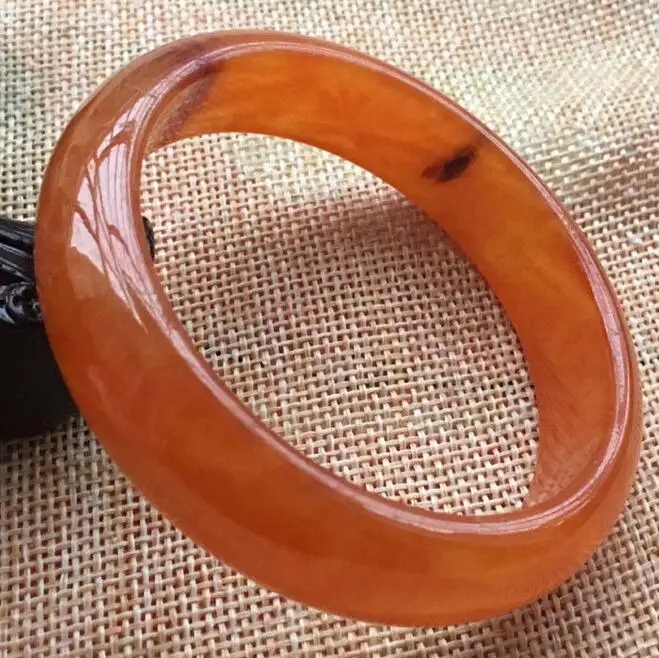 Сертифицированный натуральный желтый красный нефритовый браслет | Украшения и