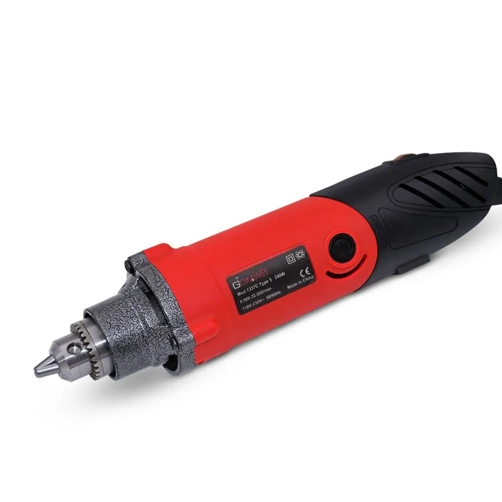 GOXAWEE, 240 Вт, электрическая мини-дрель для Dremel, стильный роторный электроинструмент, гравер, сверлильный станок, шлифовальный станок, абразивный инструмент для дома DIY - Цвет: 1337C