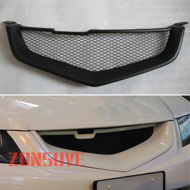 Use For Honda Accord CL7 Euro R Acura TSX 2003-2005 Year Carbon Fibre Refitt Front Center Racing Grille Cover Accessorie Body Ki
