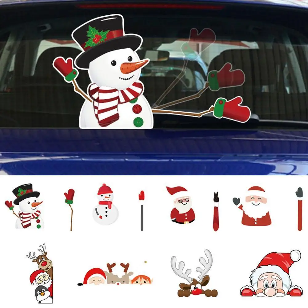 

Рождество, Санта Клаус, стикер, новинка, для автомобиля, заднее ветровое стекло, стеклоочиститель, наклейки