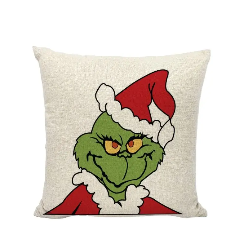 Наволочка для подушки с забавным мультяшным рождественским рисунком