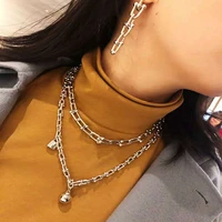 womens fashion ball lock pendant knuckle buckle necklace original brand high quality jewelry logo gift