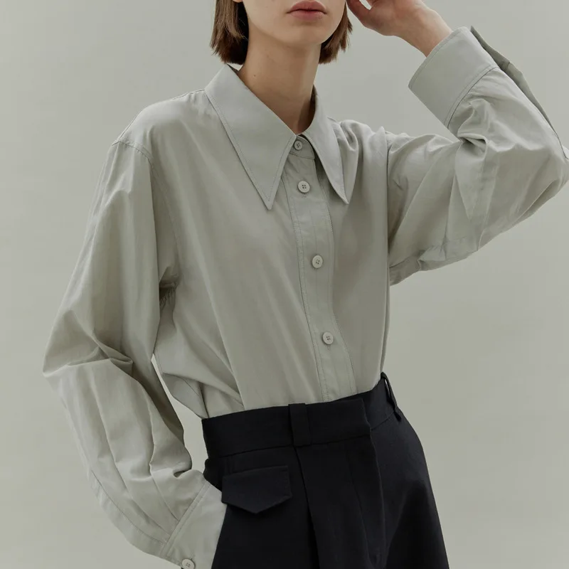 

Women Loose Office Wear Blouse New Fashion Turn-down Collar Lady OL Business Shirt Female Long Sleeve 2020 New