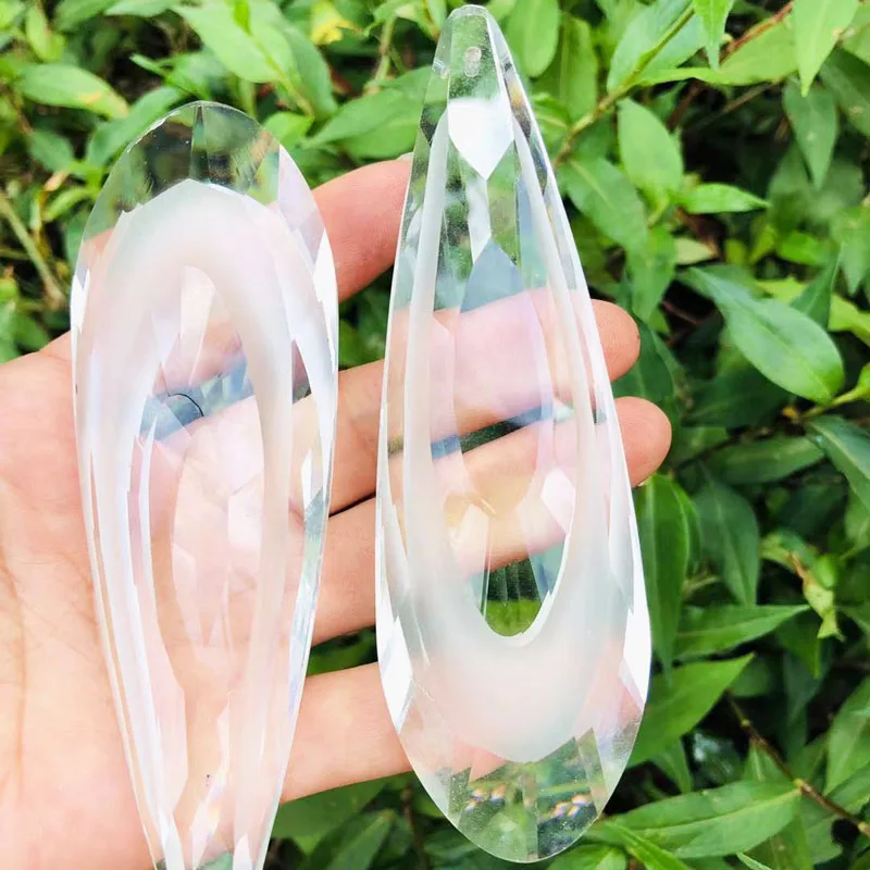 Длинная прозрачная Хрустальная призматическая люстра 120 мм граненые