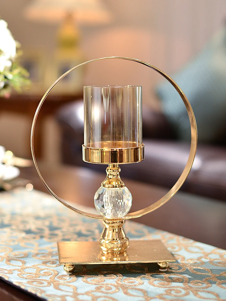 

Large Luxury Nordic Candlestick Simple Glass Romantic Candle Holder Creative Living Room Portavelas Wedding Dinner Decor MM60ZT
