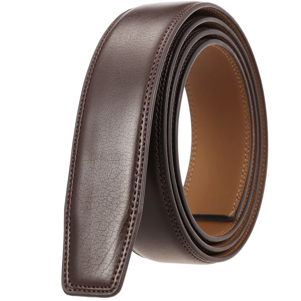New Men's Automatic Buckle Belts No Buckle Belt Brand Belt Men High Quality Male Genuine Strap Jeans Belt 3.5cm LY235-3708