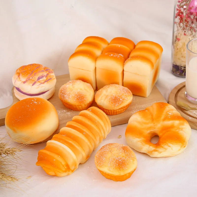 Поддельные хлеб гамбургер искусственное пирожное пончики продукты игрушка