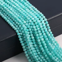 natural stone amazonite beads 4 5mm small faceted loose beads for making bracelet diy necklace accessories wholesale