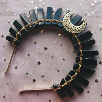 luxury wedding moon crown for bride rhinestone hair jewelry gifts tiaras crystal hair accessories women headband bridal headwear