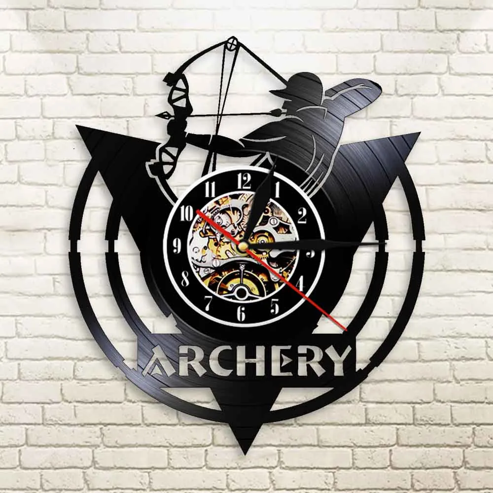 Стрелы в руках воинов лук для стрельбы из лука настенные часы с логотипом