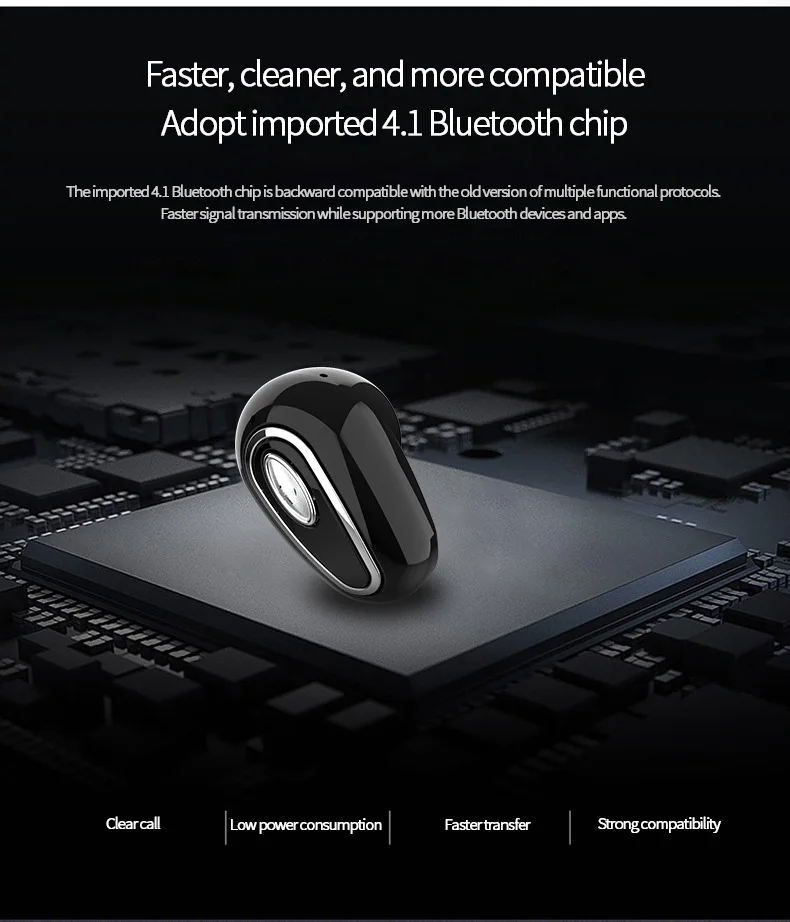 S650X беспроводные Bluetooth V4.1 наушники в ухо спортивные с микрофоном гарнитура Handsfree Мини-вкладыши для всех телефонов для huawei samsung