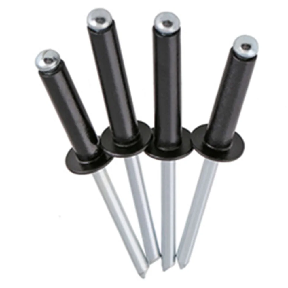 

120Pcs/set M2.4 M3.0 M3.2 M4 Black Aluminium Blind Rivets Nail Decoration Rivets For Furniture Assortment Kit