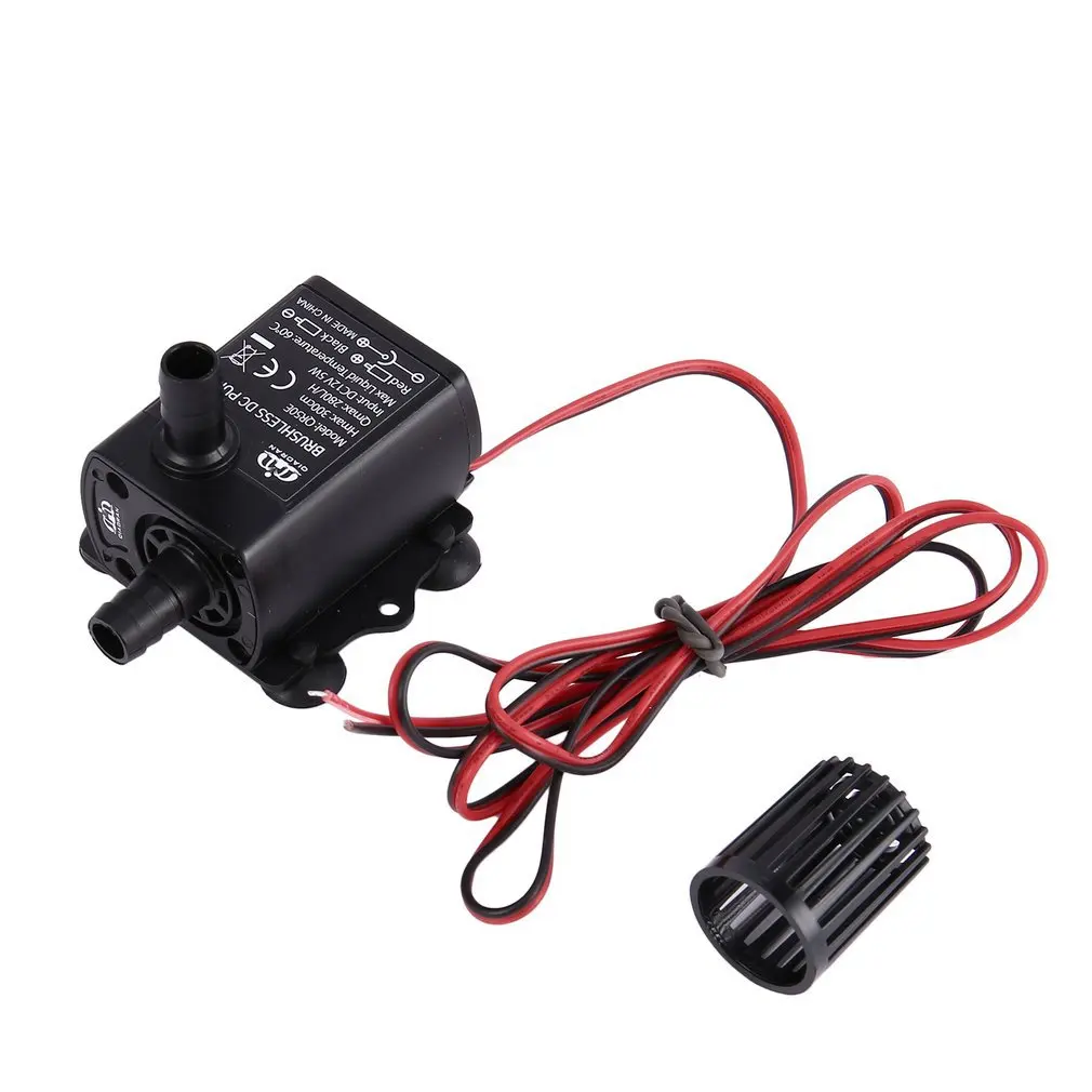 

Decdeal Ultra-quiet Mini Brushless DC Water Pump DC 12V 5W 280L/H Lift 300cm Submersible Fountain Aquarium Circulating