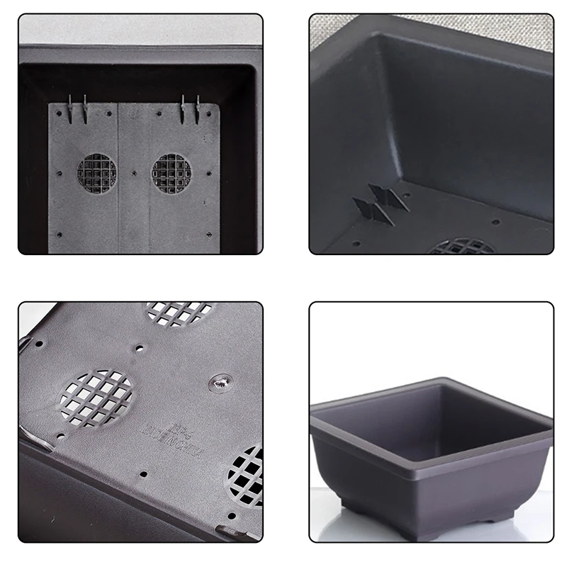 Цветочный горшок имитация пластика балкон квадратные пластиковые Горшки Бонсай