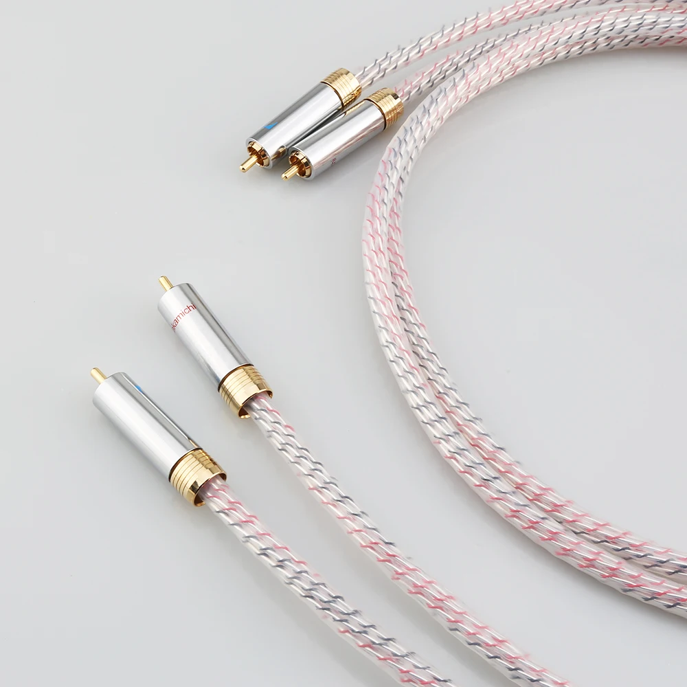 Высококачественная пара Nordost Valhalla 7N посеребренный аудио RCA соединительный кабель