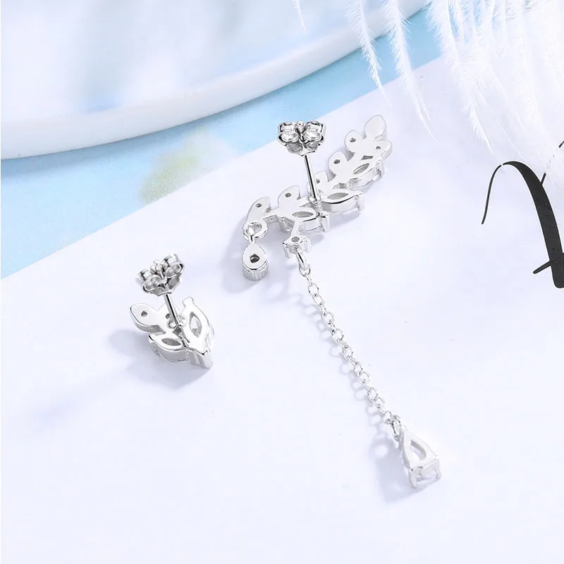 FUN BEAUTY женские серьги из стерлингового серебра S925 пробы с цирконием в оливковой