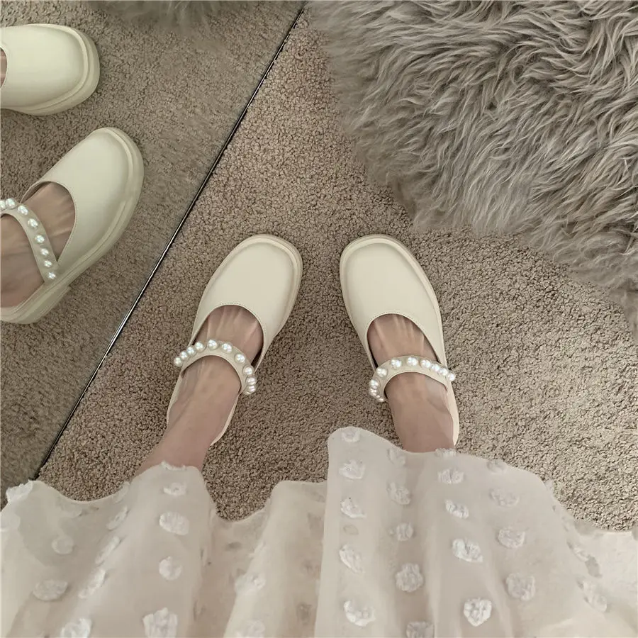 Новое поступление Винтажная обувь Мэри Джейн в японском стиле с пряжкой Женская