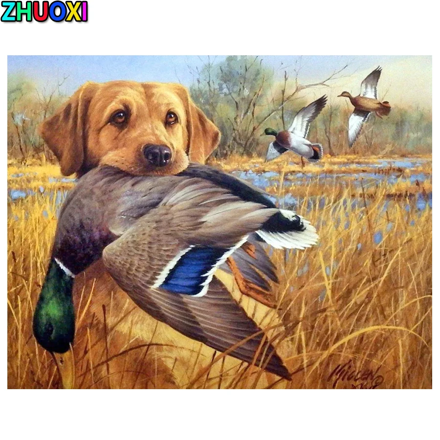 

5D DIY Diamond Painting Diamond Embroidery Full Square Round Drill Labrador Retriever Rhinestone Picture Mosaic Decoration New