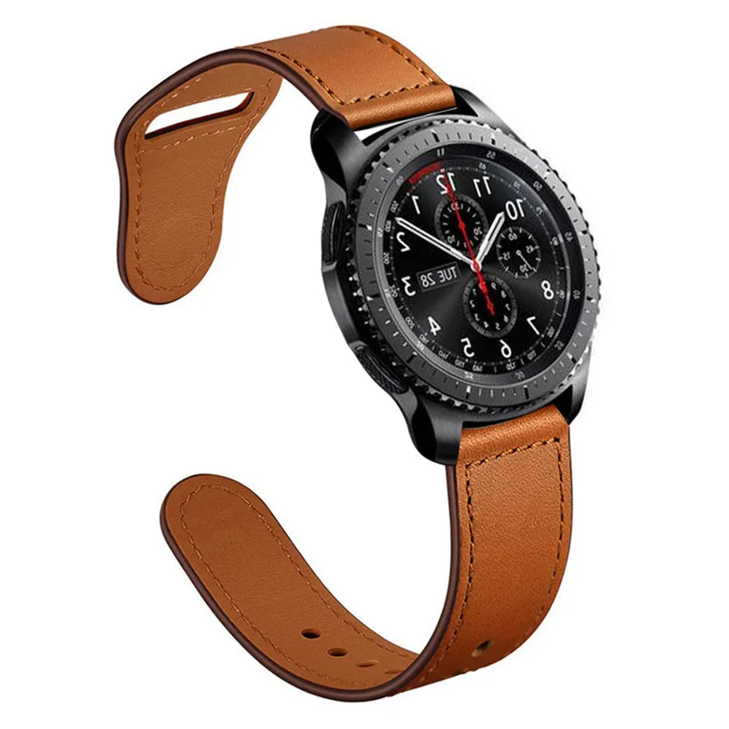 

22mm Watchband for Samsung Galaxy Watch 3 45mm 46mm active 2 Gear S3 frontier leather loop bracelet Huawei watch gt 2/2e Strap