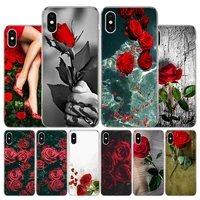 beautiful red roses flowers phone case for apple iphone 13 12 11 pro max se 2020 x xs xr 7 8 6 6s plus soft cover coque fundas
