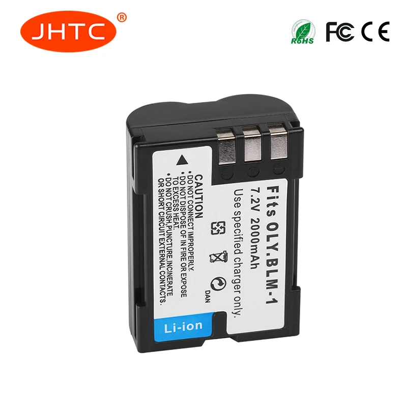 JHTC 2000 мА/ч, PS-BLM1 BLM-1 BLM1 Камера Батарея для цифровой камеры Olympus C-5060 C-7070 C-8080 E-30 E-300 E-330 E-500 E-510 E-520 E3 2 шт