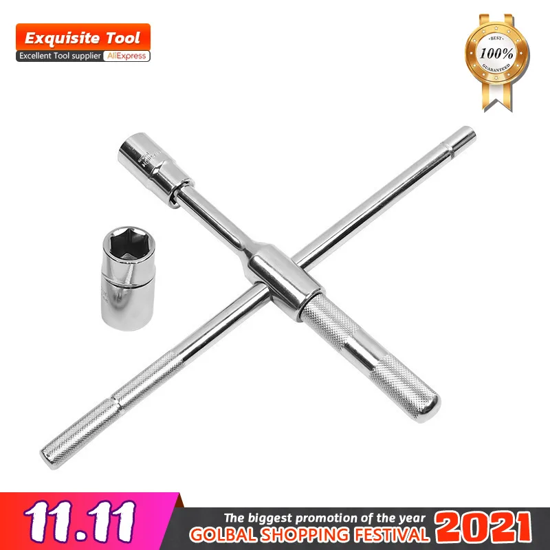 

Realmote Universal Car Repair Torque Wrench Socket Set Labor Saving Cross Spanner Extended Disassembly Tire Change Tool