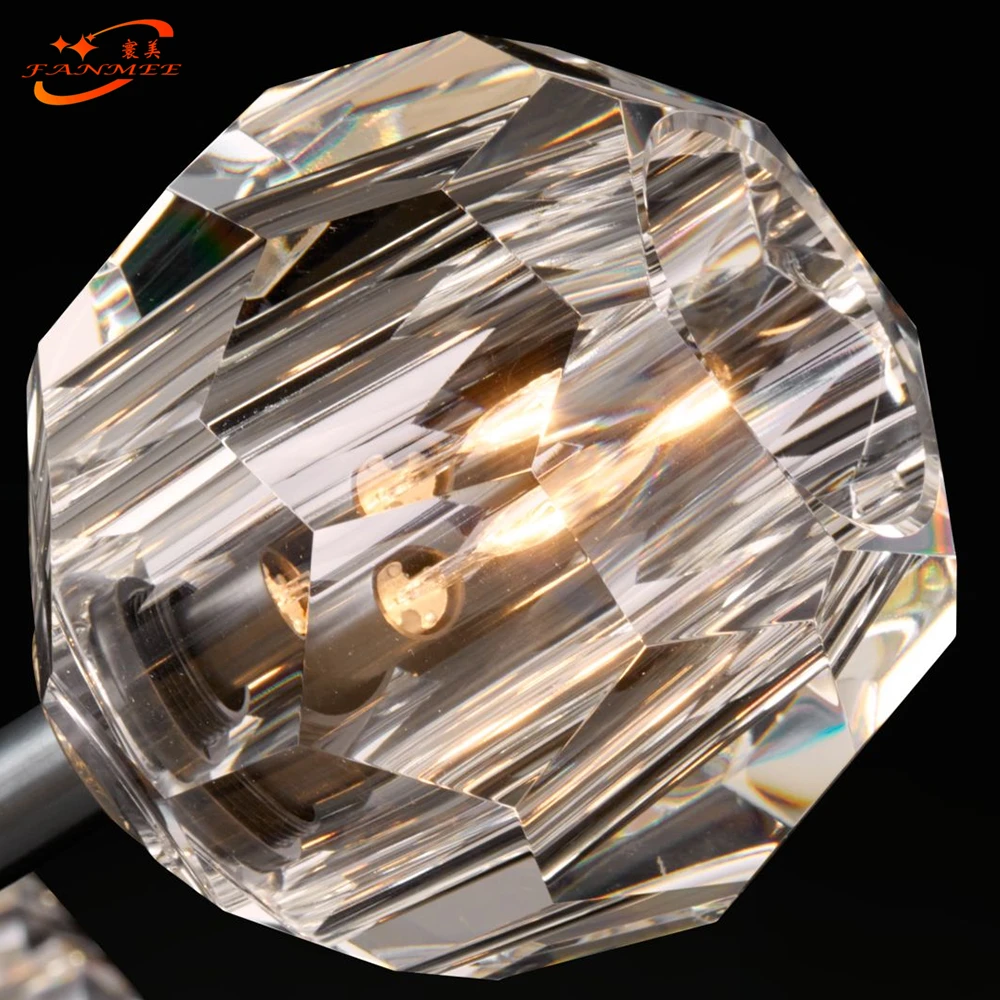 Сферическая люстра 4" Современная хрустальная люстра Linghting хрустальная лампа с хрустальными подвесками шаровая люстра для дома